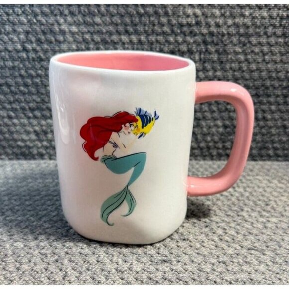 Rae Dunn Disney Princess FIND YOUR VOICE Ariel & Flounder Double Sided Mug - Picture 1 of 5